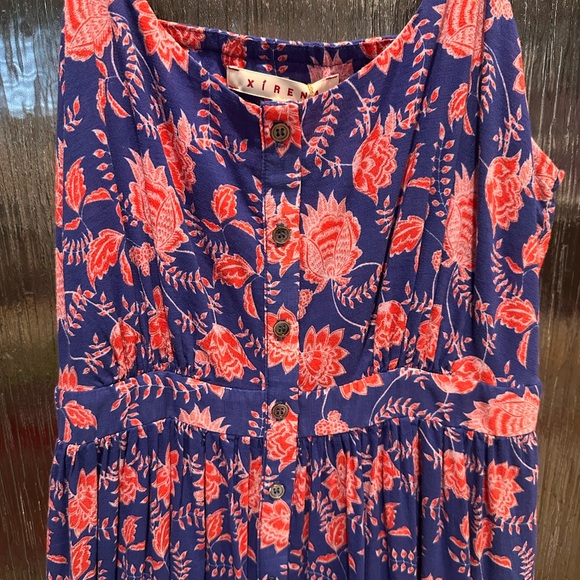 NWT XiRENA Vibrant Bardot Bleu Fleur Floral Midi Dress (Size Small) - Picture 5 of 14